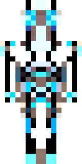a chrome android with glowing blue eyes and exposed joints