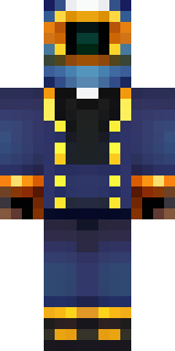 an airship captain in a navy coat with copper gadgets