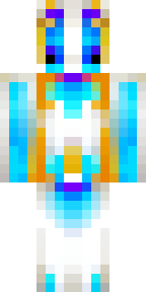 a snow fox spirit in white fur with blue markings