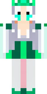 a queen in a flowing emerald gown with a silver tiara