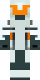 a mecha pilot in a white flight suit with a segmented helmet