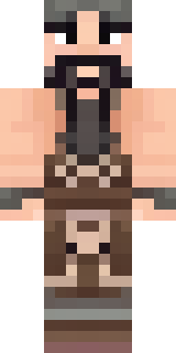 a viking warrior in fur and iron with a braided beard