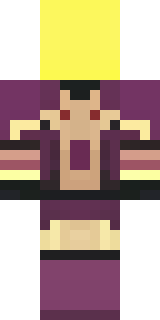 a nether hunter in crimson hide with glowing gold trim