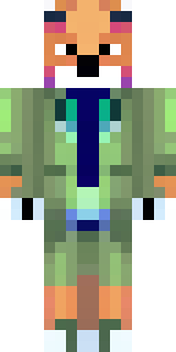 an anthropomorphic fox in a green explorer jacket
