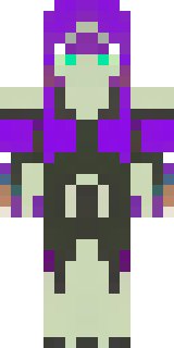 an end-realm sorcerer in obsidian robes with violet particles