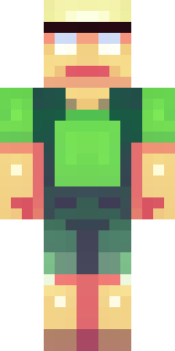 a farmer villager in a straw hat with a green apron