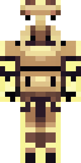 a piglin brute in gold armor with a snout and tusks
