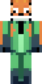 an anthropomorphic fox in a green explorer jacket