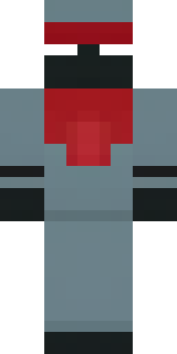 a shadow ninja in matte black with a red scarf