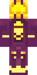 a nether hunter in crimson hide with glowing gold trim