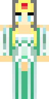 a queen in a flowing emerald gown with a silver tiara