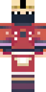 a samurai in red lacquered armor with a horned helmet