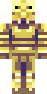 a piglin brute in gold armor with a snout and tusks