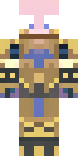a piglin brute in gold armor with a snout and tusks