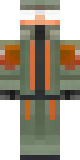 a battle-worn pilot in orange plating with scorch marks
