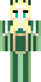 a queen in a flowing emerald gown with a silver tiara