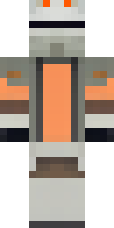 a battle-worn pilot in orange plating with scorch marks