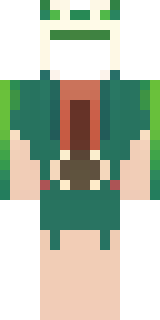 a nature druid in mossy green robes with antler headdress