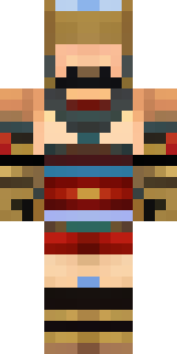 a gladiator in bronze arm guards and a red-plumed helmet