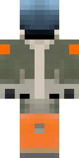 a battle-worn pilot in orange plating with scorch marks