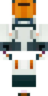 a mecha pilot in a white flight suit with a segmented helmet