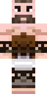 a viking warrior in fur and iron with a braided beard