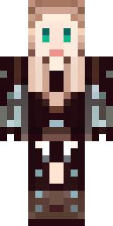 a shieldmaiden in leather armor with war paint