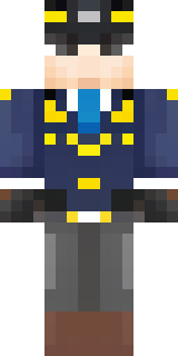 an airship captain in a navy coat with copper gadgets
