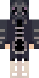 a necromancer in tattered black robes with a bone mask