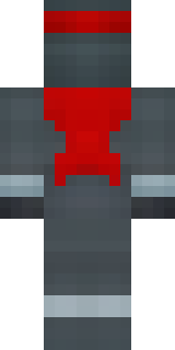 a shadow ninja in matte black with a red scarf