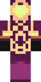 a nether hunter in crimson hide with glowing gold trim