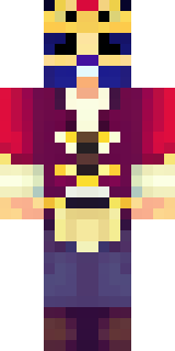 a pirate captain in a long red coat and tricorn hat