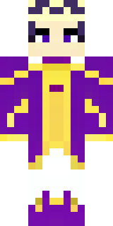 a young king in an ermine-trimmed purple cloak and gold crown