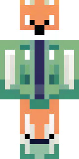 an anthropomorphic fox in a green explorer jacket