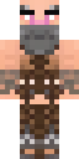 a viking warrior in fur and iron with a braided beard