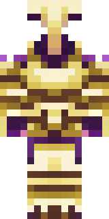 a piglin brute in gold armor with a snout and tusks