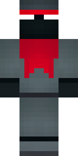 a shadow ninja in matte black with a red scarf