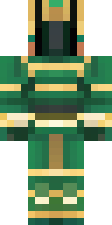 a jade samurai in green and gold ceremonial armor