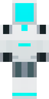 a sleek white service robot with a single cyan sensor