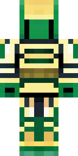 a jade samurai in green and gold ceremonial armor