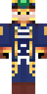 an airship captain in a navy coat with copper gadgets