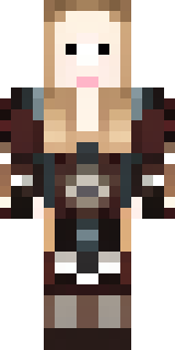a shieldmaiden in leather armor with war paint
