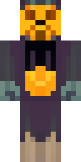 a Halloween pumpkin-headed figure in a dark cloak
