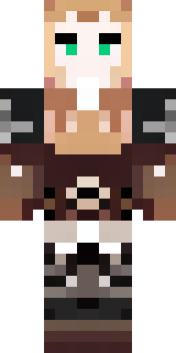 a shieldmaiden in leather armor with war paint