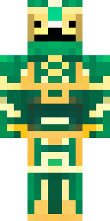 a jade samurai in green and gold ceremonial armor