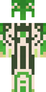 a nature druid in mossy green robes with antler headdress