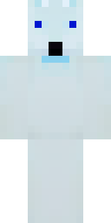 a snow fox spirit in white fur with blue markings