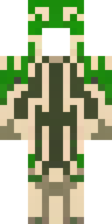 a nature druid in mossy green robes with antler headdress
