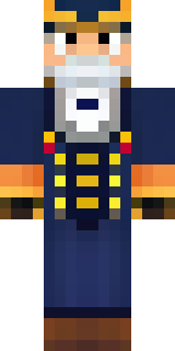 an airship captain in a navy coat with copper gadgets