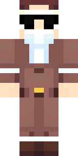 a friendly villager librarian in brown robes with glasses